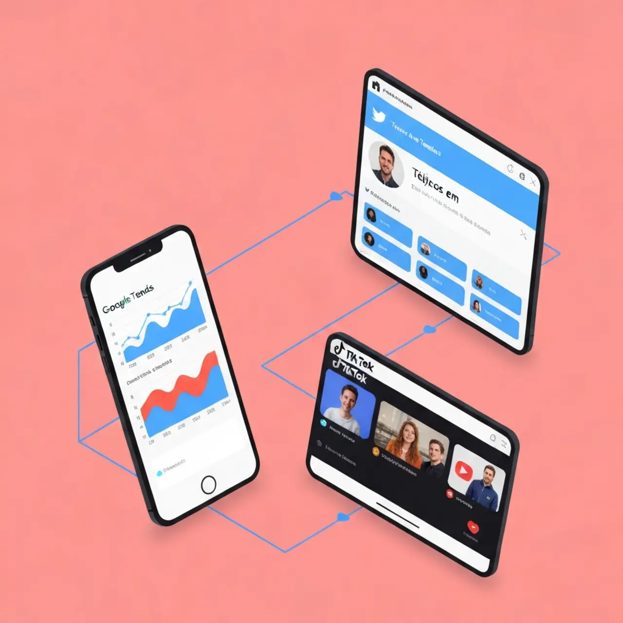 Descubra o Que Está em Alta: Google Trends, Twitter e TikTok