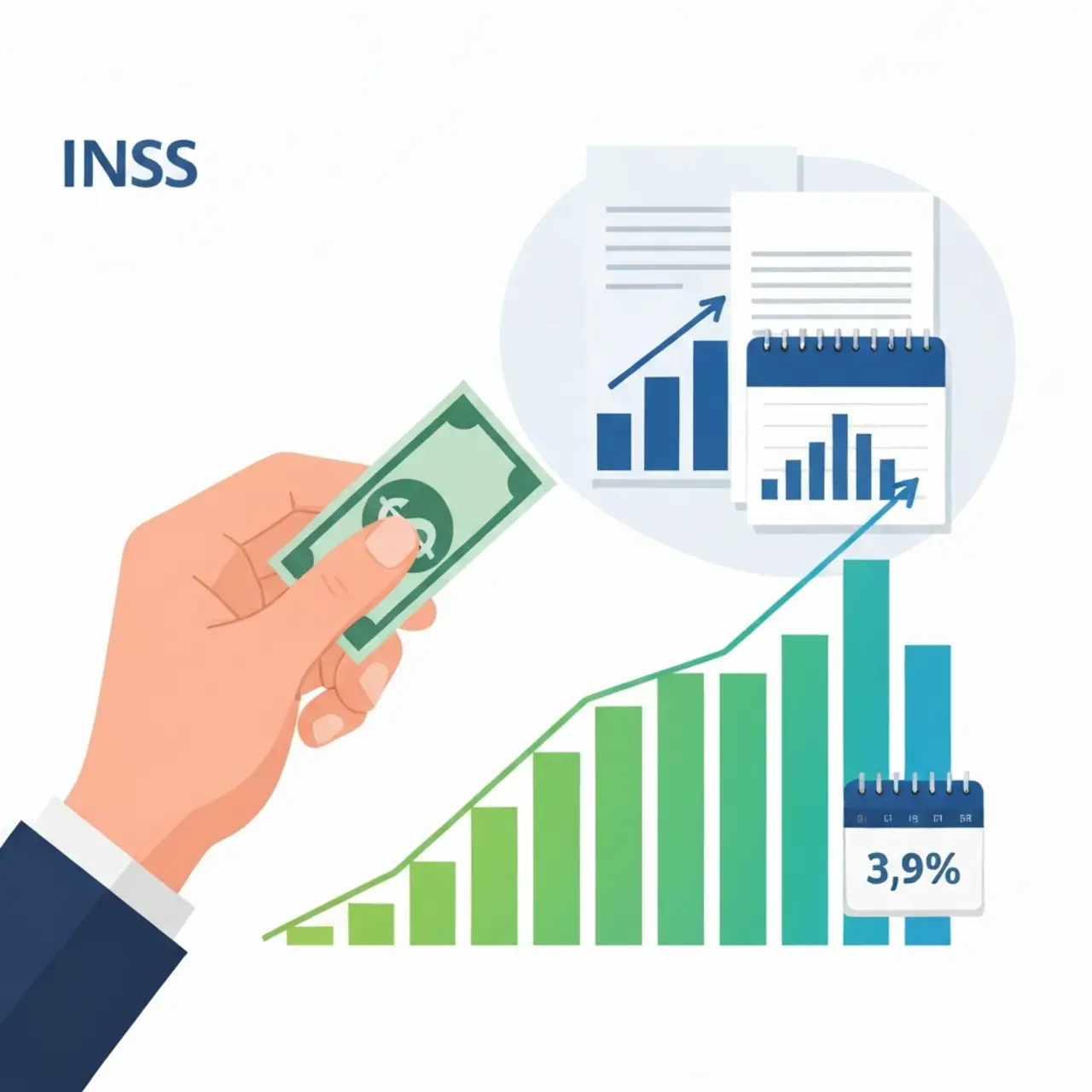 INSS: Reajuste de 3,9%, Teto de R$ 8.475 e Fim dos Descontos