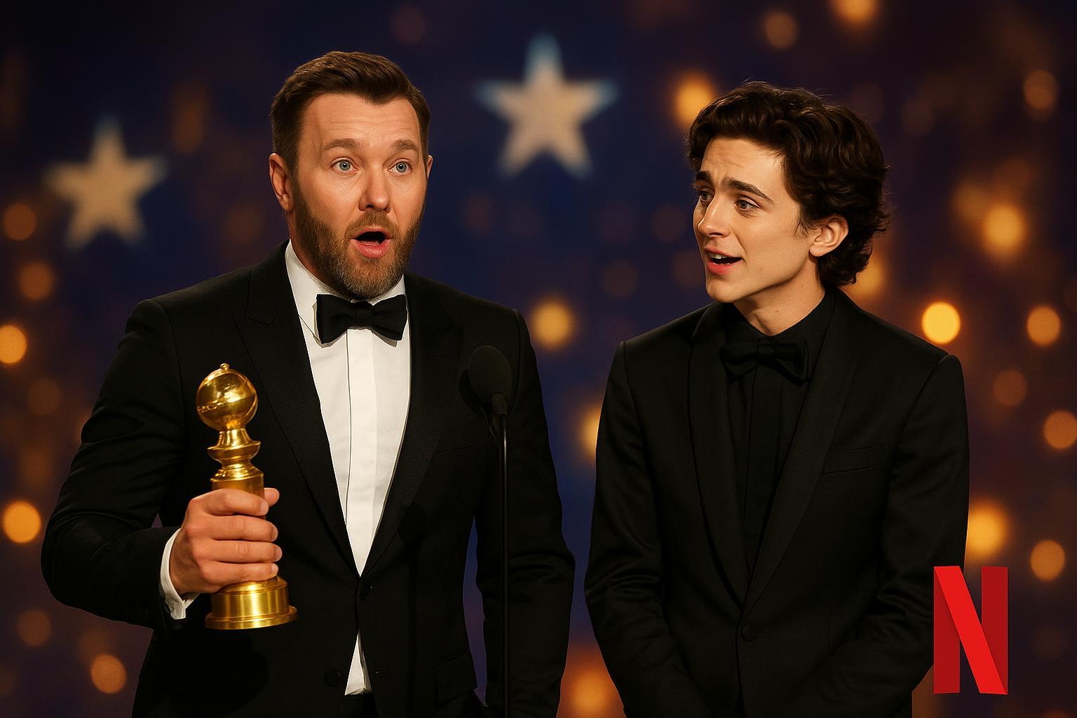 Joel Edgerton se destaca no Globo de Ouro com O Agente Secreto e viraliza na web com reação a Timothée Chalamet. Confira os detalhes! (imagem gerada com inteligência artificial)