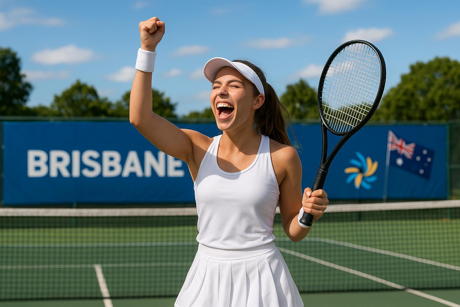 Aryna Sabalenka derrota Kostyuk e conquista o tricampeonato em Brisbane. Saiba tudo sobre a vitória da número 1 do mundo rumo ao Australian Open. (imagem gerada com inteligência artificial)