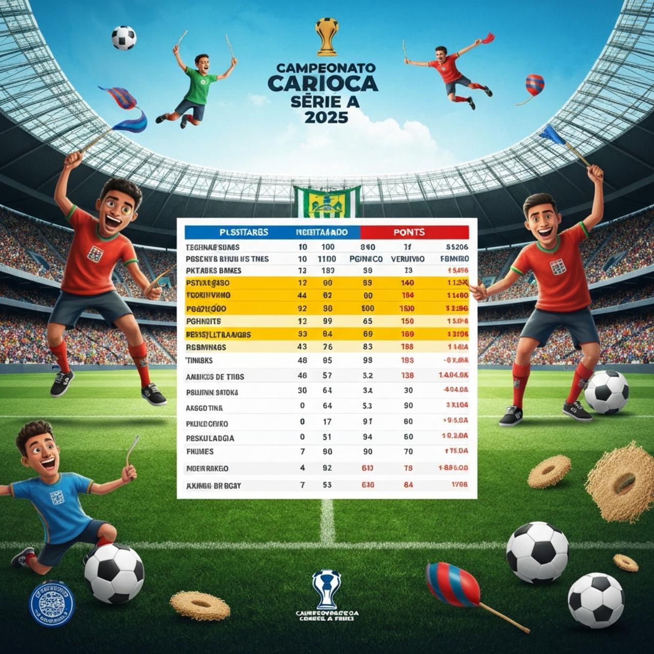 Carioca Série A 2025: Tabela, Resultados e Classificação Atualizada