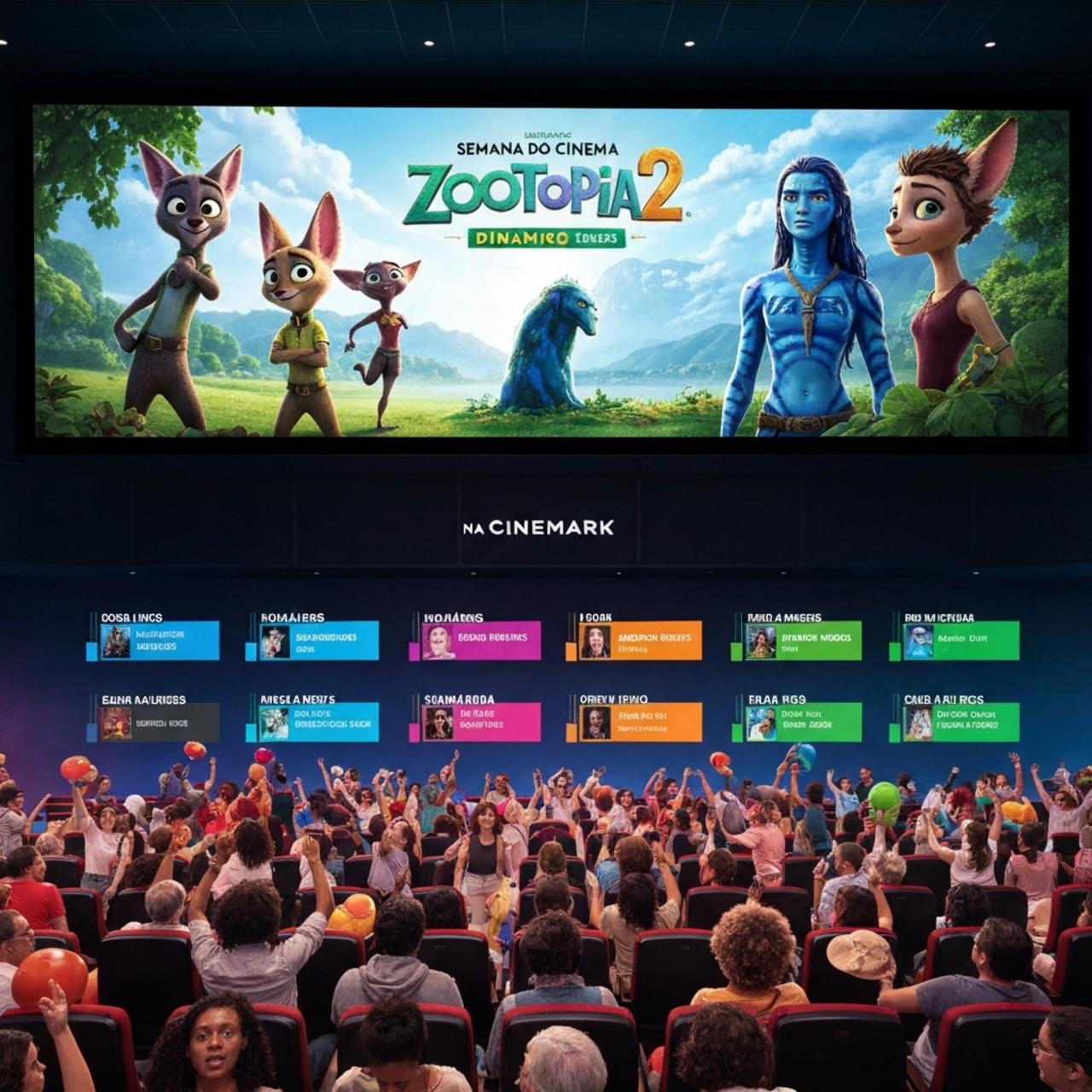 Cinemark: Programação da Semana do Cinema com Zootopia 2 e Avatar