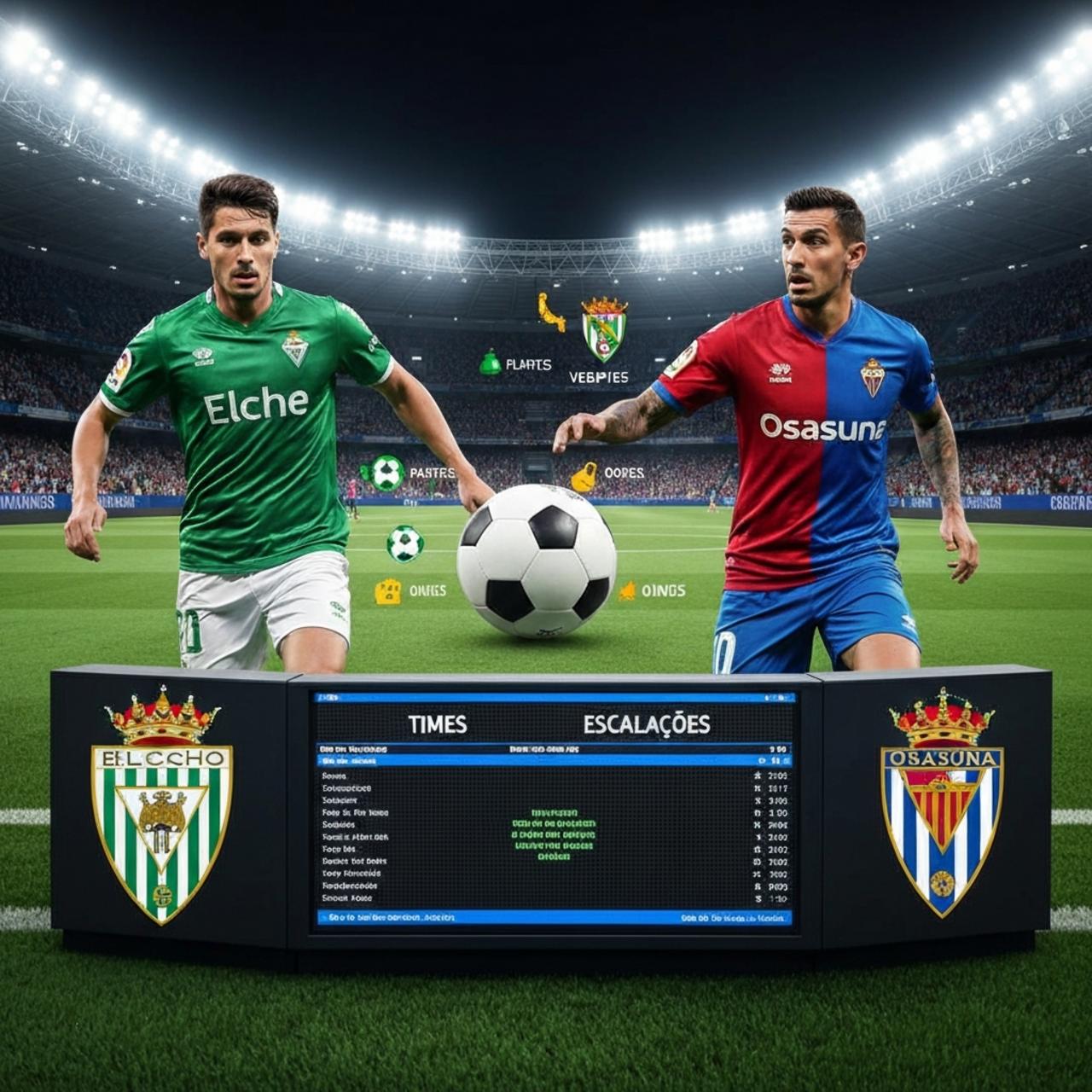 Elche x Osasuna: onde assistir, palpites e escalações pela La Liga
