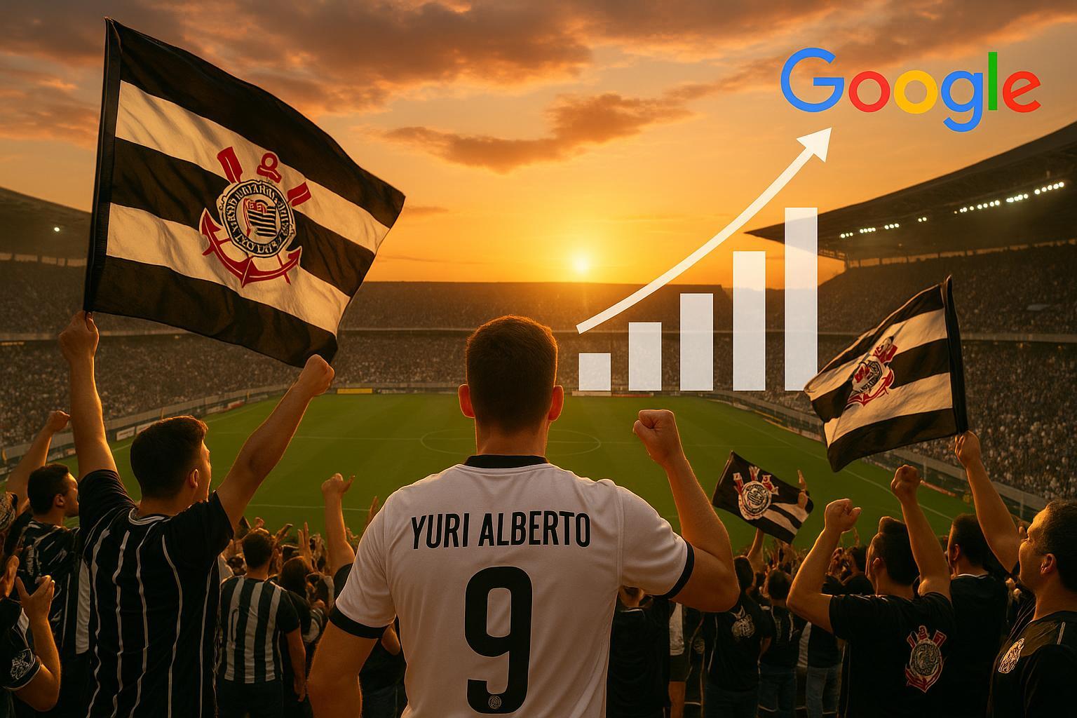 Corinthians lidera buscas globais no Google e encara o Capivariano! Saiba tudo sobre a alta do Timão, as tendências e o destaque de Yuri Alberto entre a torcida. (imagem gerada com inteligência artificial)