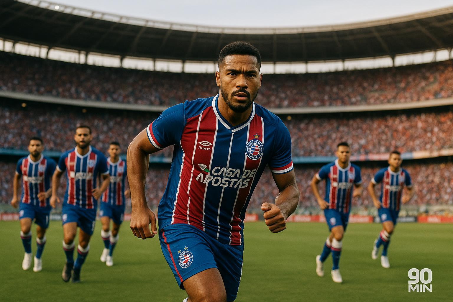 Saiba tudo sobre o Bahia: provável escalação com força máxima, novidades sobre Jean Lucas e a preparação do Tricolor para os próximos jogos decisivos. (imagem gerada com inteligência artificial)