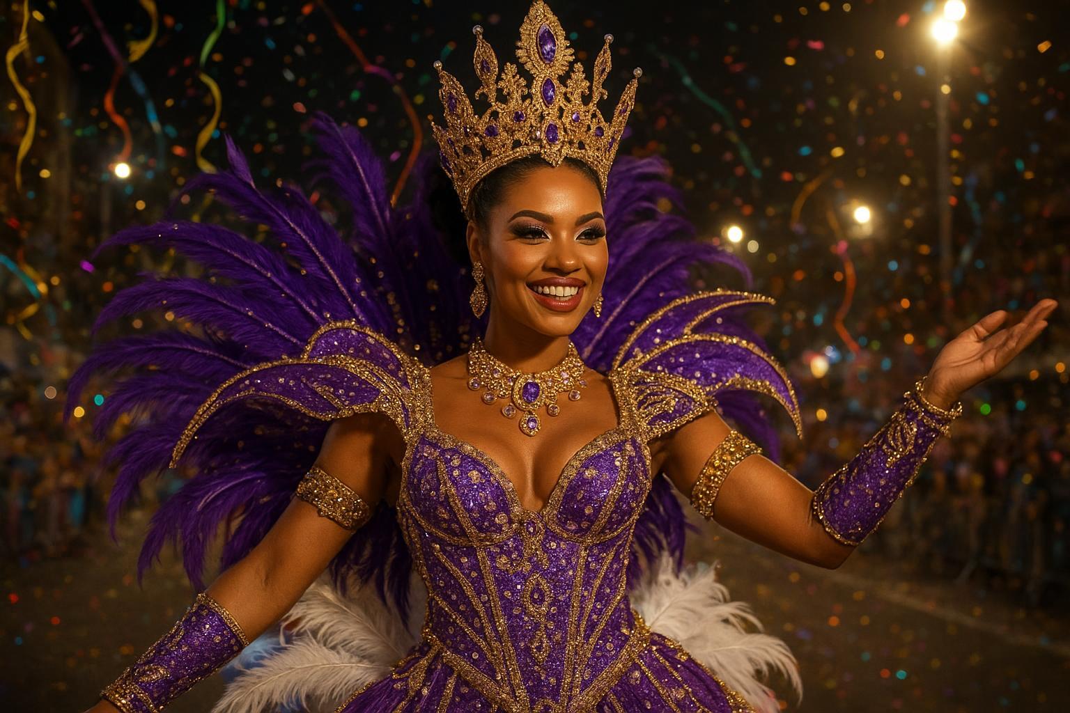 Saiba quem é Fabíola Andrade, rainha da Mocidade e foco da série Vale o Escrito. Confira as polêmicas, o estilo de vida e os bastidores da musa no Carnaval. (imagem gerada com inteligência artificial)