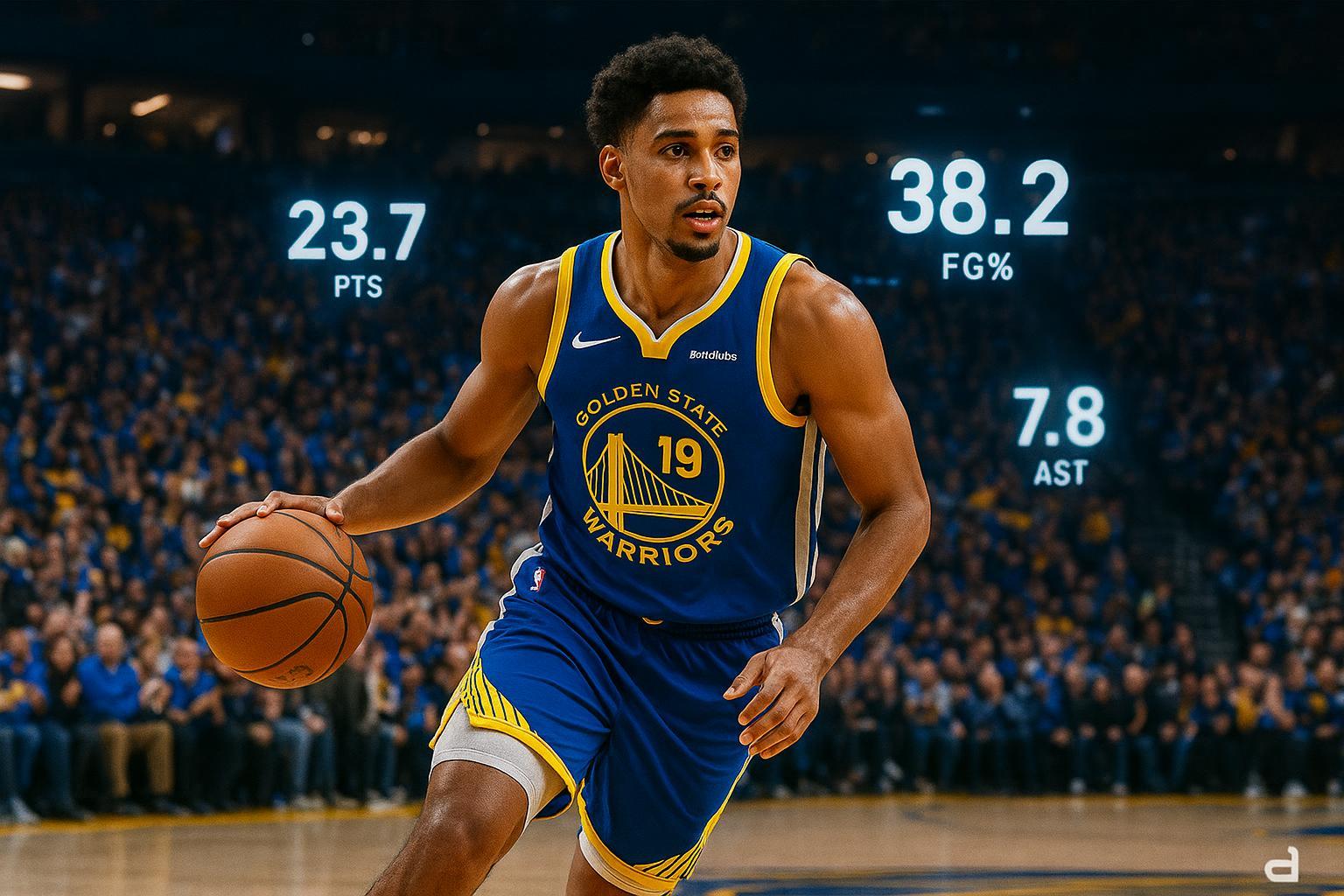 Único brasileiro na NBA, Gui Santos expõe bastidores do Warriors e segue impressionando. Confira os números e o impacto de sua atuação. (imagem gerada com inteligência artificial)