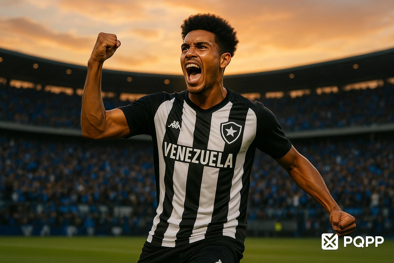 Confira os detalhes da atuação de Jefferson Savarino. Veja números, gols e a repercussão do desempenho decisivo do atacante venezuelano no Botafogo. (imagem gerada com inteligência artificial)
