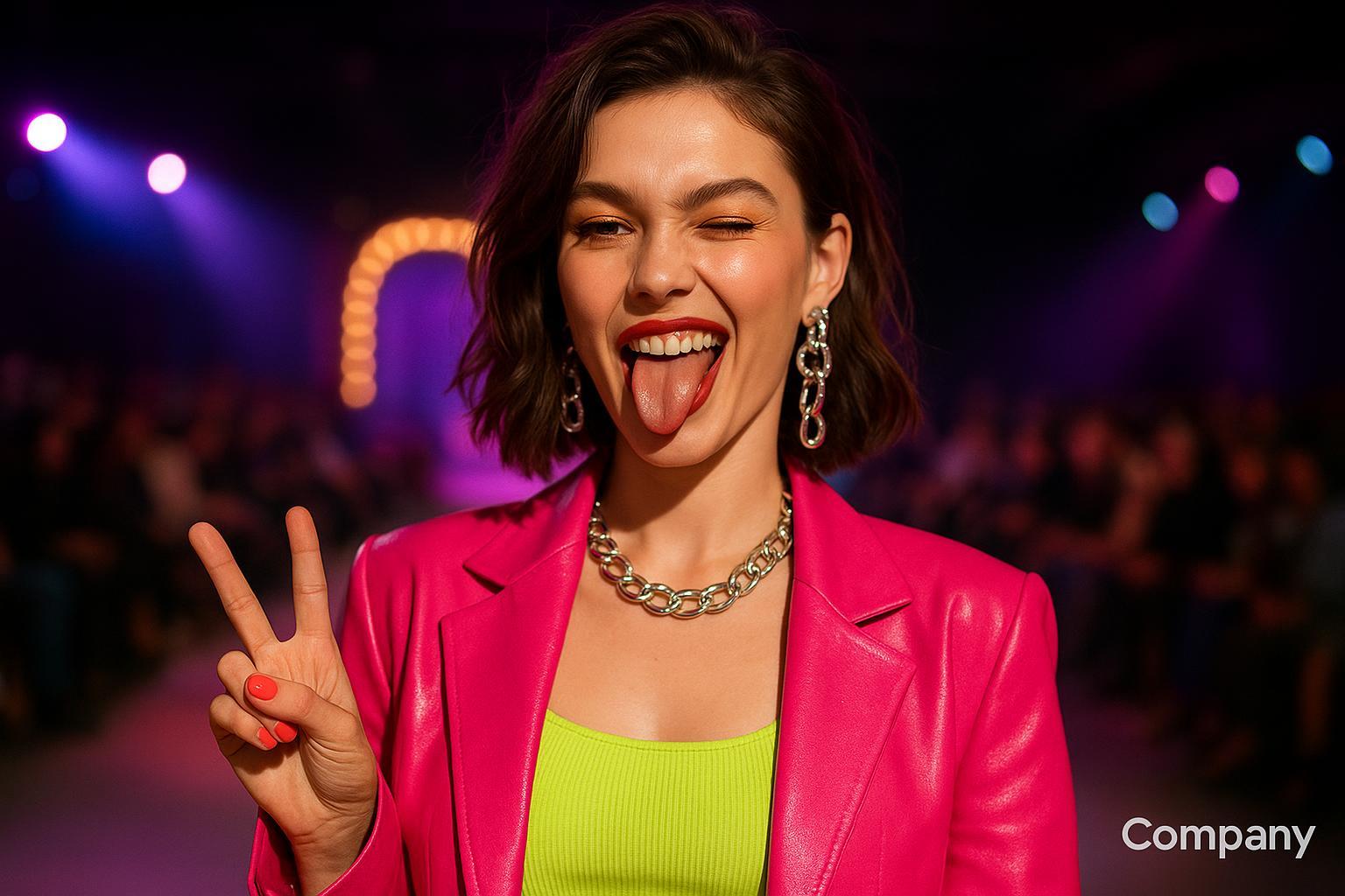 Letícia Spiller rouba a cena com look ousado em evento e diverte a web ao entrar na trend viral imitando adolescentes. Confira os destaques da atriz! (imagem gerada com inteligência artificial)