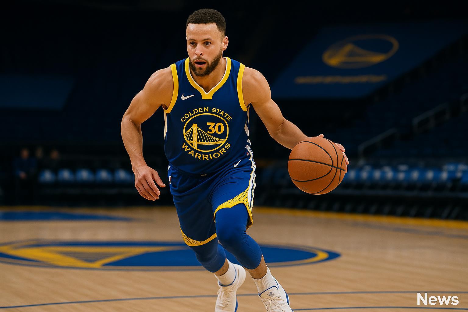 Descubra as últimas notícias sobre Stephen Curry. Veja estatísticas, rumores e o futuro do astro do Golden State Warriors na NBA. Fique por dentro de tudo! (imagem gerada com inteligência artificial)