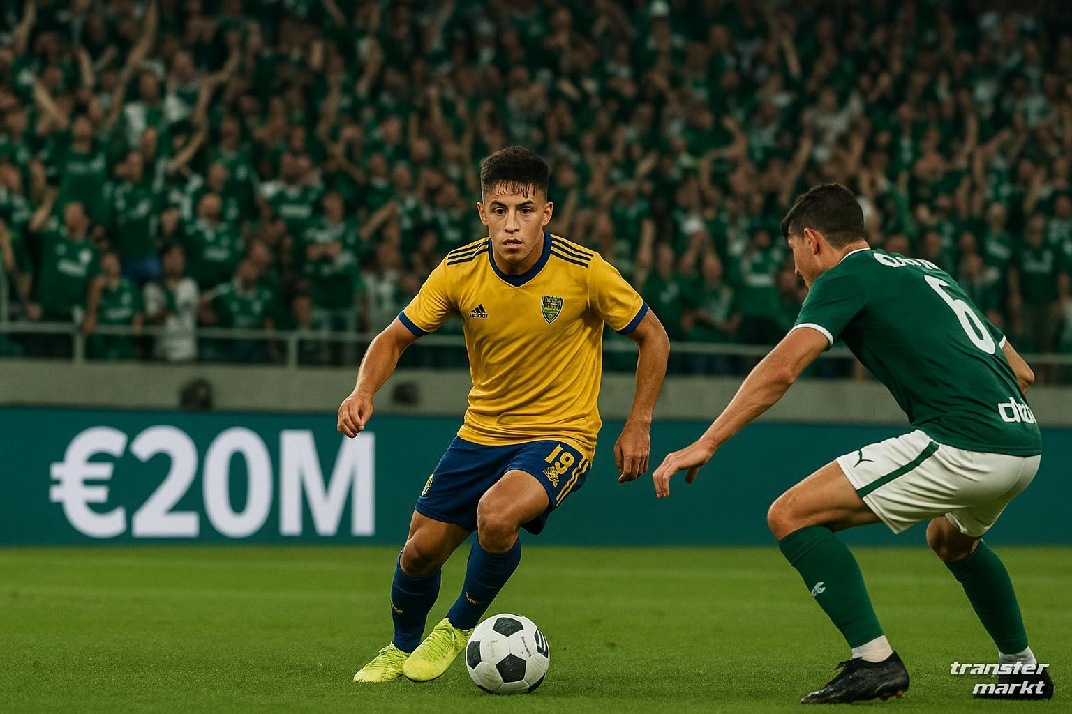 Sem espaço na Espanha, Thiago Almada vira alvo do Palmeiras. Atlético de Madrid pede €20 milhões e Verdão tenta fechar a maior contratação da janela. (imagem gerada com inteligência artificial)