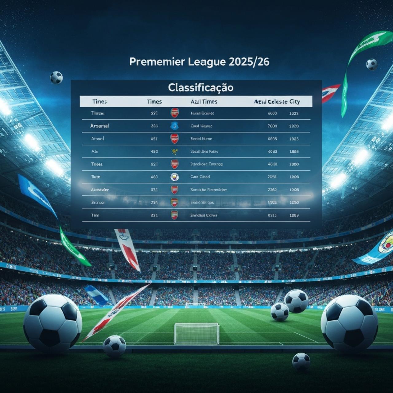 Tabela Premier League 2025/26: Confira a Classificação Atualizada