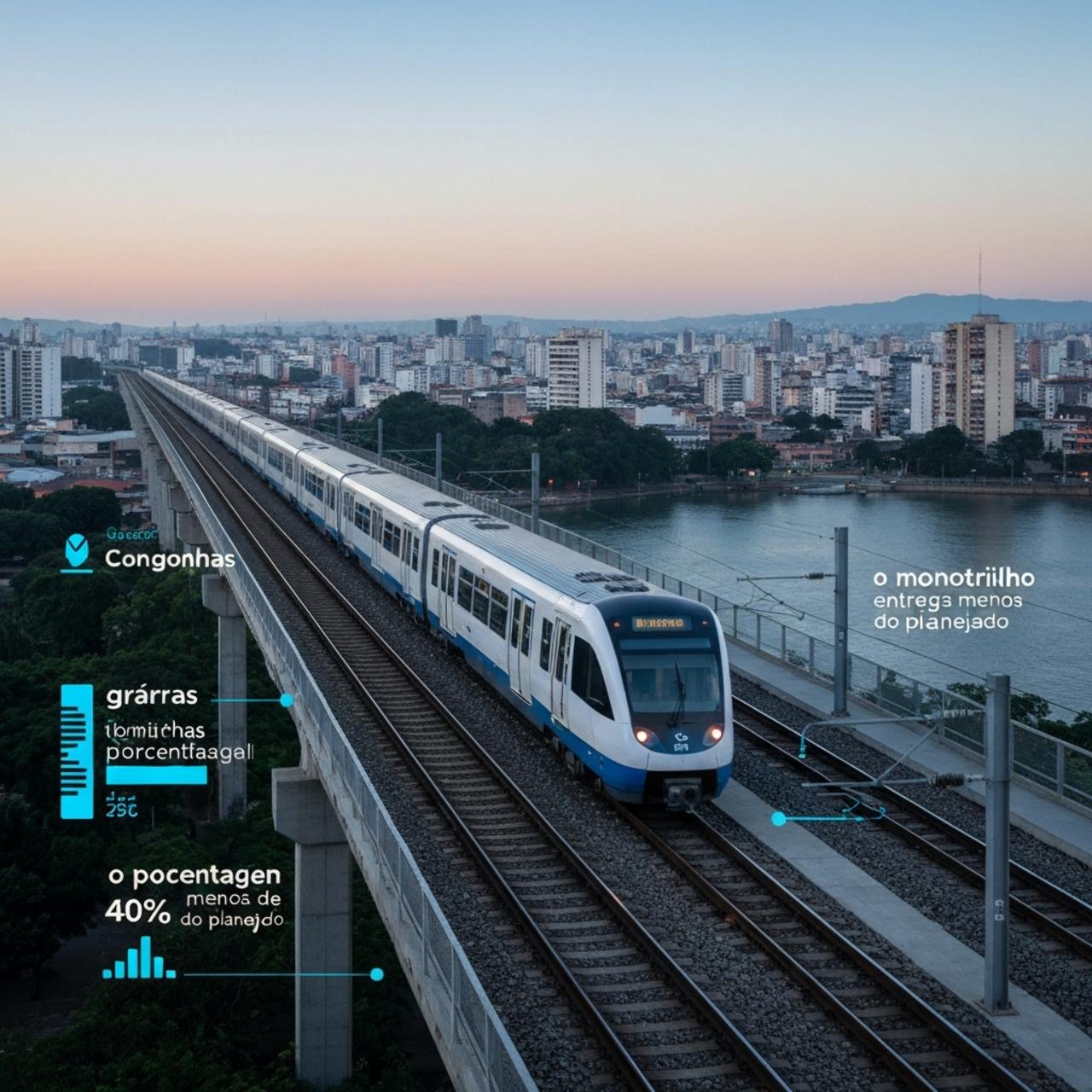 Monotrilho da Linha 17-Ouro Entrega Menos de 40% do Projeto