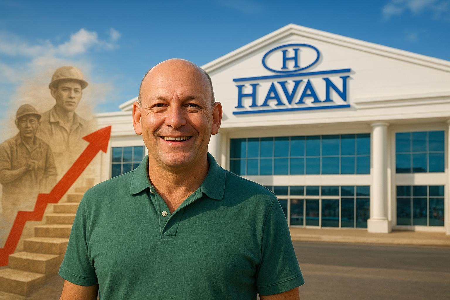 Saiba tudo sobre Luciano Hang, o bilionário dono da Havan destaque na Forbes. De filho de operários com dislexia a gigante dos negócios e redes sociais. (imagem gerada com inteligência artificial)