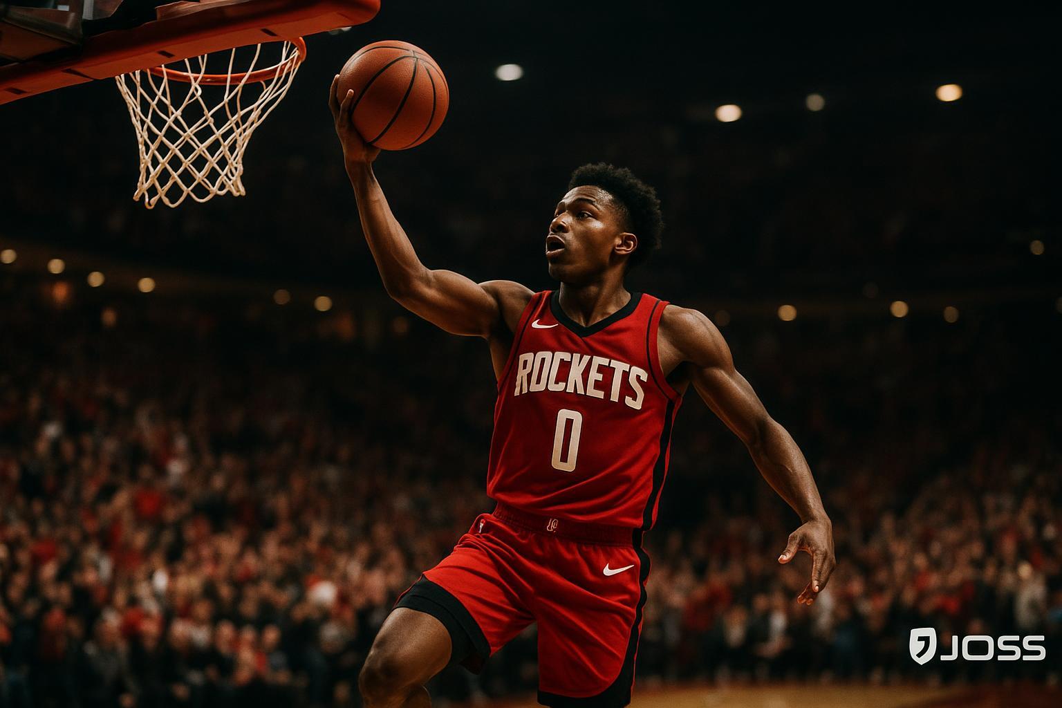 Jabari Smith Jr. deu tudo de si na vitória do Rockets sobre o Suns! Confira o perfil, estatísticas completas e a grande evolução do jovem craque na NBA. (imagem gerada com inteligência artificial)