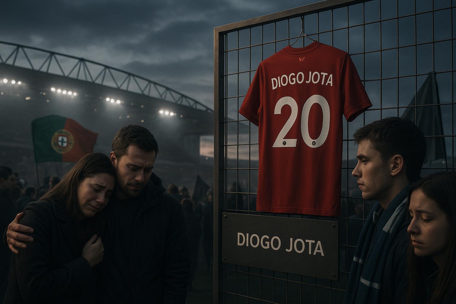 O mundo do futebol está em luto após a trágica morte de Diogo Jota. Confira as homenagens de Cristiano Ronaldo e do Liverpool ao eterno craque português. (imagem gerada com inteligência artificial)
